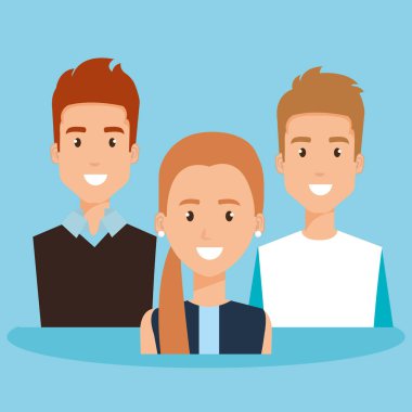 grup insan karakterleri avatarlar