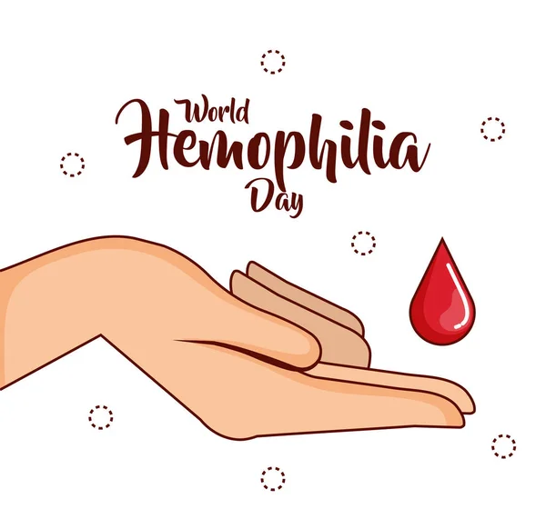 Ícones do dia mundial de hemofilia — Vetor de Stock