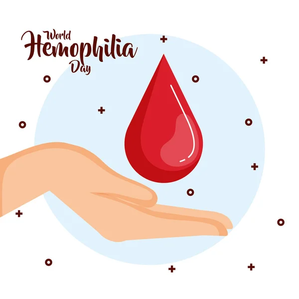 Ícones do dia mundial de hemofilia — Vetor de Stock