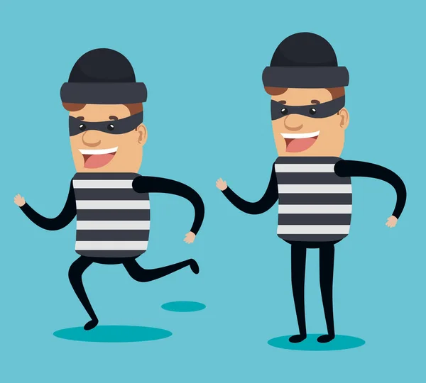 Hırsızlık kimlik avatar karakter — Stok Vektör