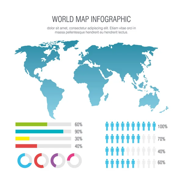 Världen planet infographic ikoner — Stock vektor