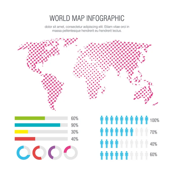 Världen planet infographic ikoner — Stock vektor