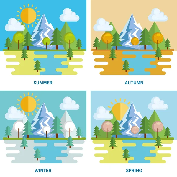 seasonal weather set landscapes