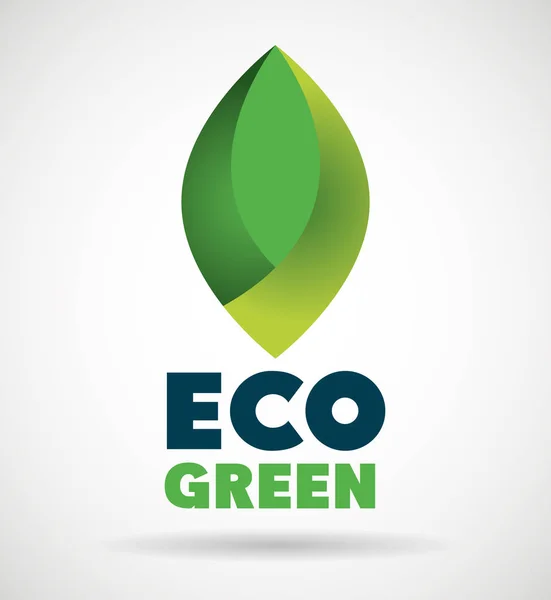 Eco embleem geïsoleerde pictogram — Stockvector