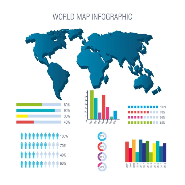 World planet infographic icons Stock Vector