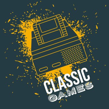 retro oyun konsolu ve video kaset