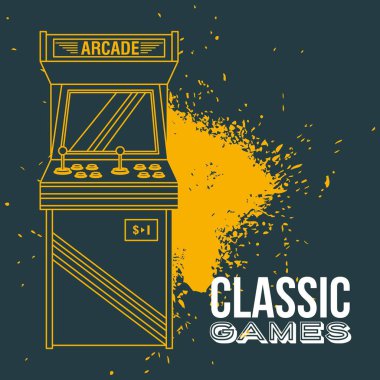 Klasik arcade oyun makinesi işleme