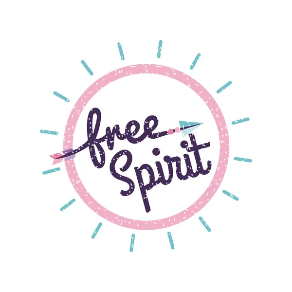 Free spirit мультфильм фон — стоковый вектор