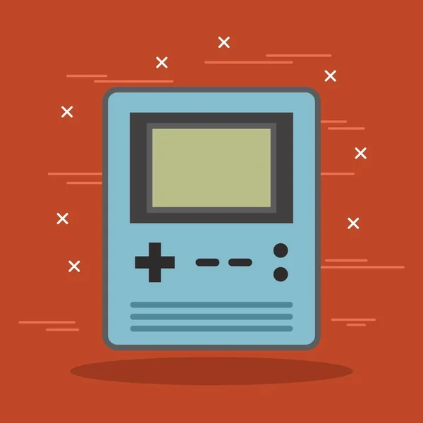 Vintage rétro gadget portable console de jeu vidéo — Image vectorielle