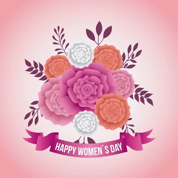 Womens day card decoration image — Stock Vector