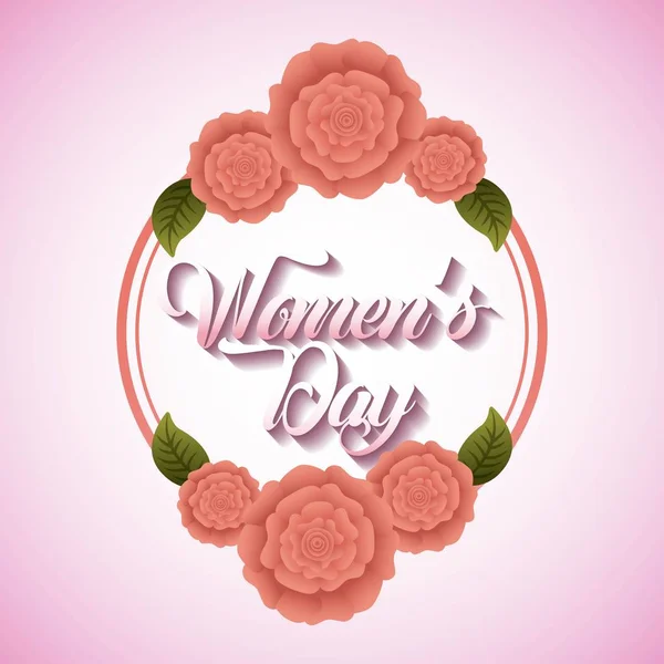 Greeting card floral womens day — Stock Vector