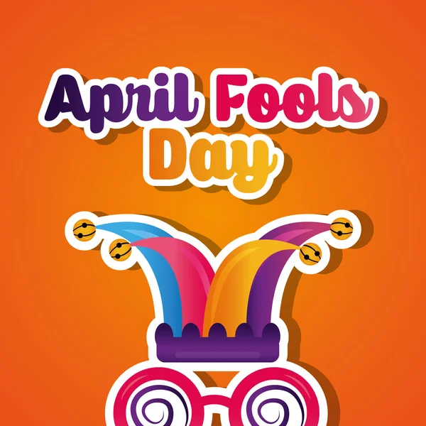 Carte créative salutation avril fools jour célébration — Image vectorielle