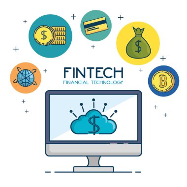 Fintech yatırım finansal Internet teknoloji kavramı fintech