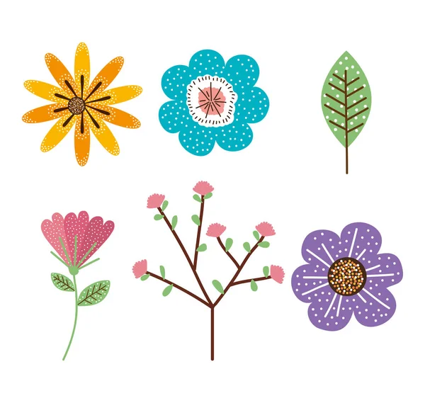 Decoratieve tuin bloemen-pictogram — Stockvector