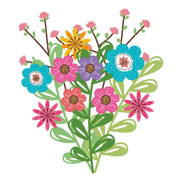 Trädgård blommor Dekorativa ikonen — Stock vektor