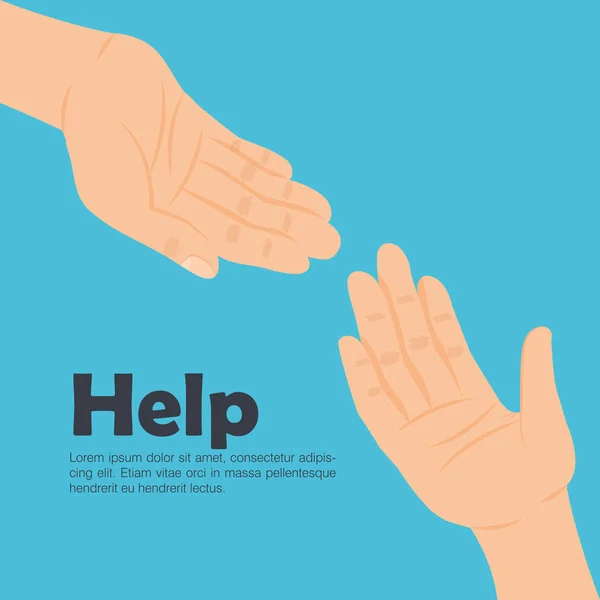 Ikona rukou lidskou pomoc — Stockový vektor