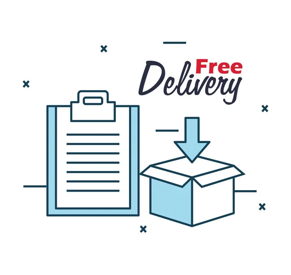 Ícones de conjunto de entrega gratuita — Vetor de Stock
