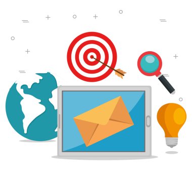 e-posta pazarlama internet reklam kavramı 