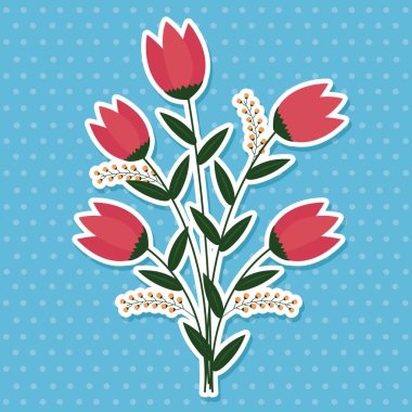 renkli çiçek yaprakları ile