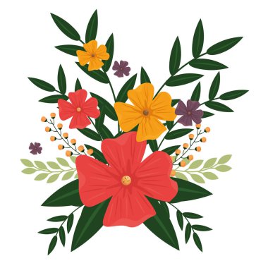 renkli çiçek yaprakları ile