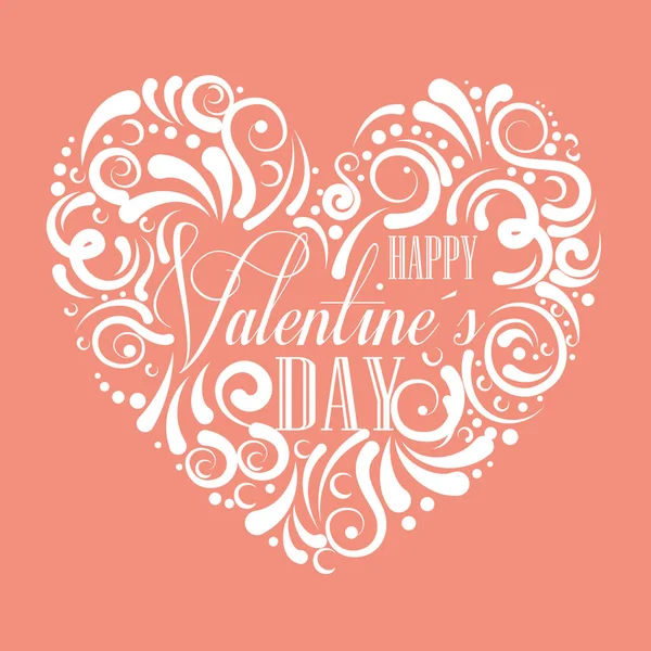 Happy valentines day stylish greeting card — Stock Vector