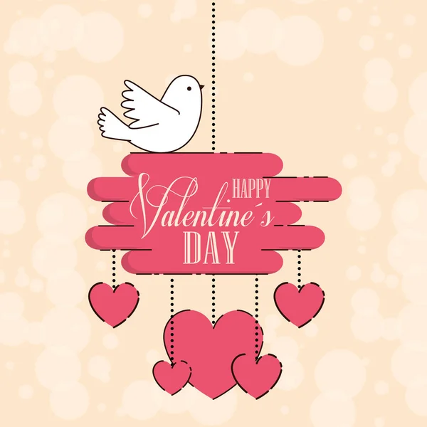 Happy valentines day stylish greeting card — Stock Vector