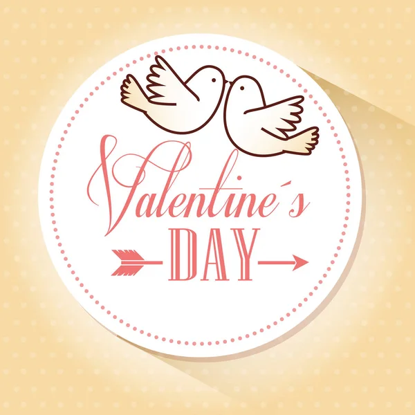 Happy valentines day stijlvolle wenskaart — Stockvector