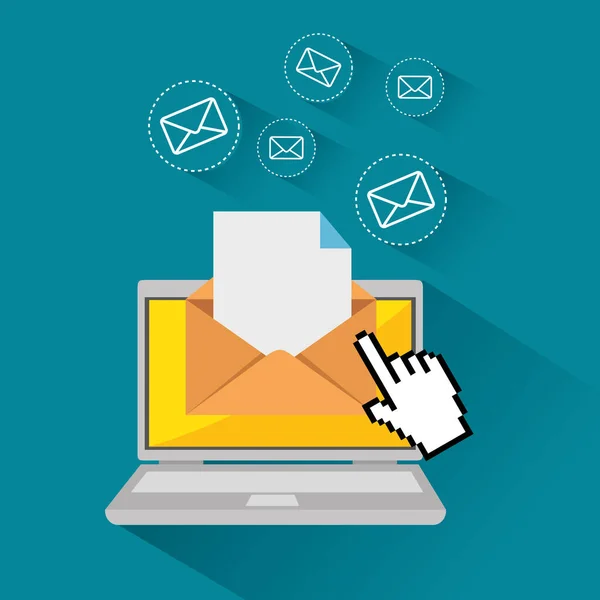 E-posta pazarlama internet reklam kavramı — Stok Vektör