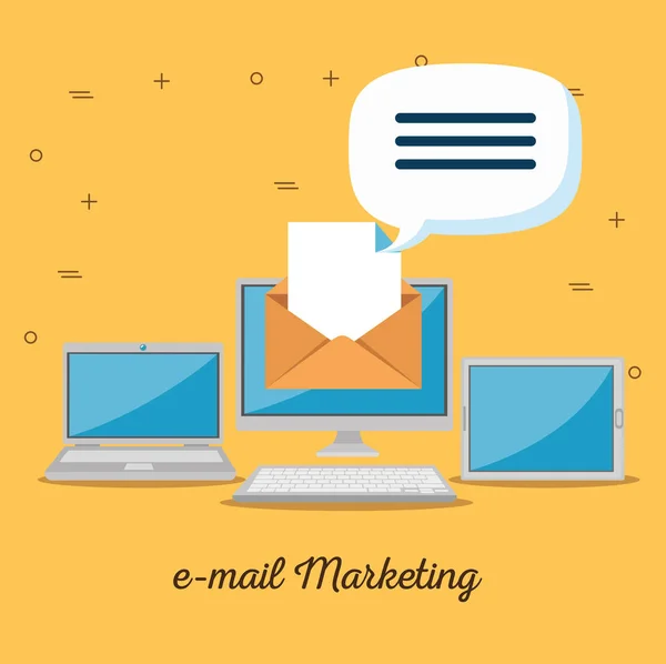 E-mail marketing internet koncepcja reklama — Wektor stockowy