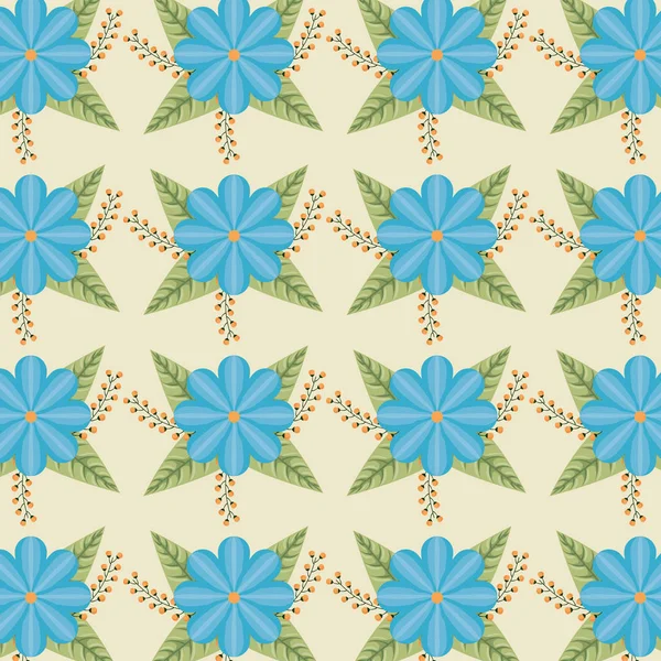 Fondo de patrón floral sin costuras de moda — Vector de stock