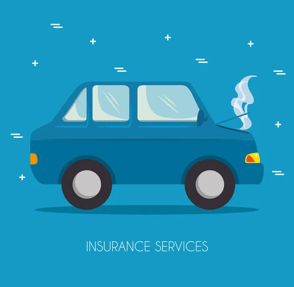 Concept de service d'assurance automobile — Image vectorielle