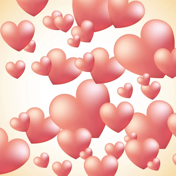 Happy valentines day heart background — Stock Vector