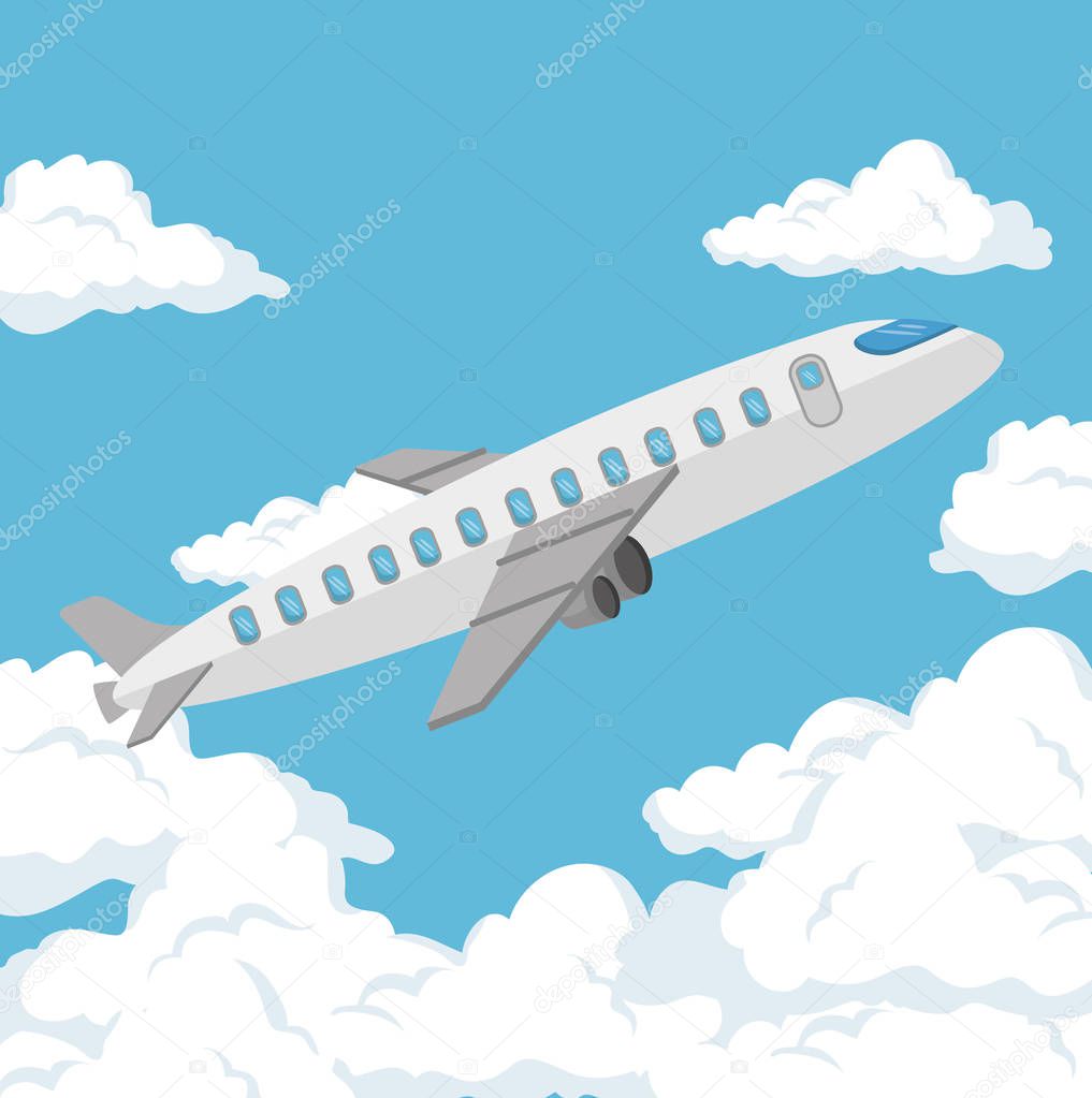 airplane travel insurance service concept