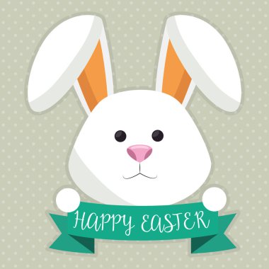 sevimli tavşan mutlu Paskalya kutlamaları