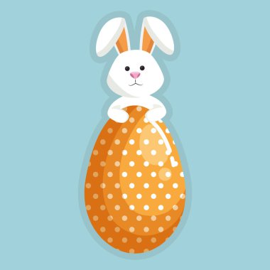 tavşan yumurta boyalı Paskalya kutlama ile