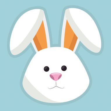 sevimli tavşan kafa simgesi