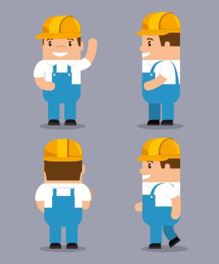 İnşaat işçisi çizgi film