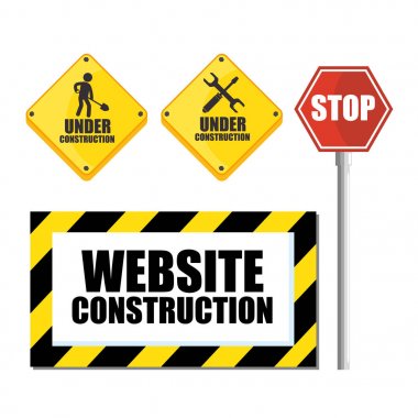 İnşaat arka plan altında Web sitesi 