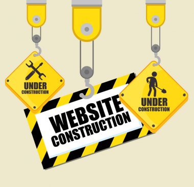 İnşaat arka plan altında Web sitesi 