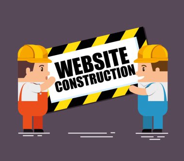 İnşaat arka plan altında Web sitesi