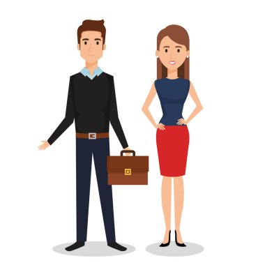 iş insanlar çift avatarlar karakter