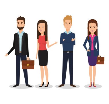 iş adamları avatarlar karakter grubu