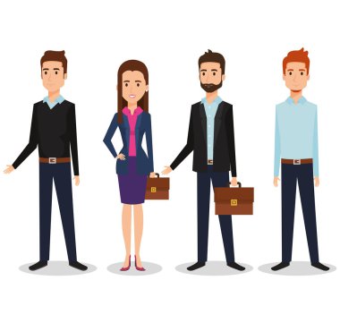 iş adamları avatarlar karakter grubu
