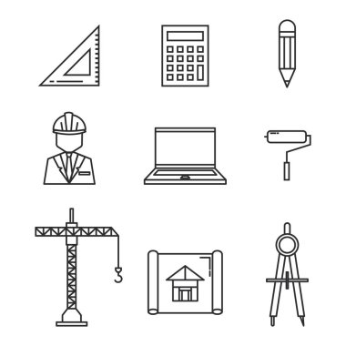 mimari tasarım Icons set