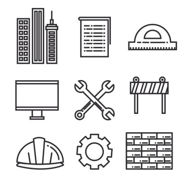 mimari tasarım Icons set