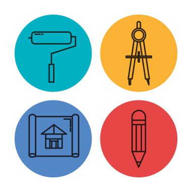 mimari tasarım Icons set