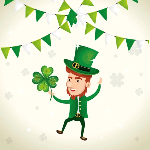 Kabouter saint patrick dag karakter — Stockvector