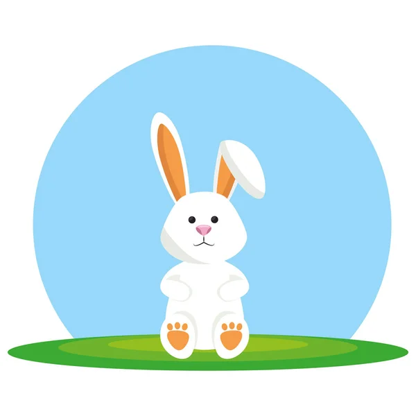 风景可爱的兔子 — 图库矢量图片