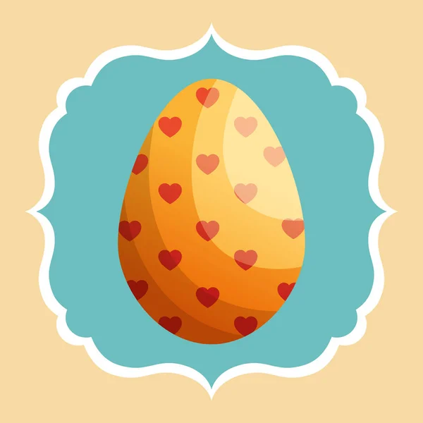 Huevos pintados feliz fiesta de Pascua — Vector de stock