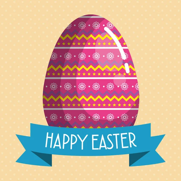 Mutlu Paskalya kutlamaları boyalı yumurta — Stok Vektör